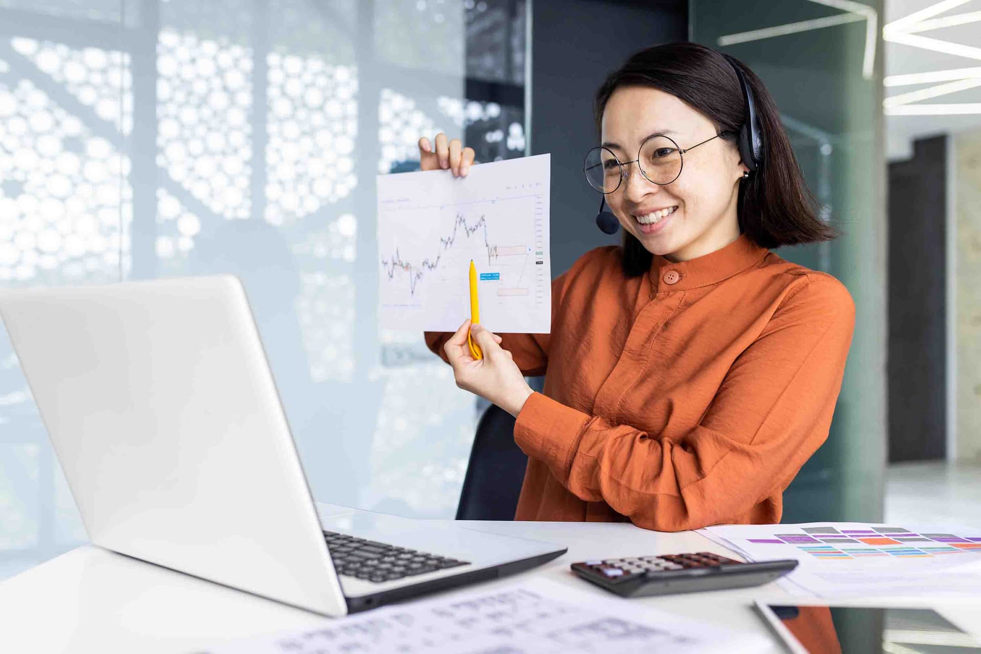 A person calculating finances