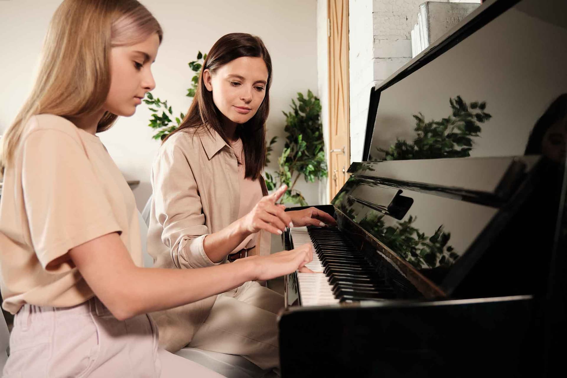 A person playing the piano