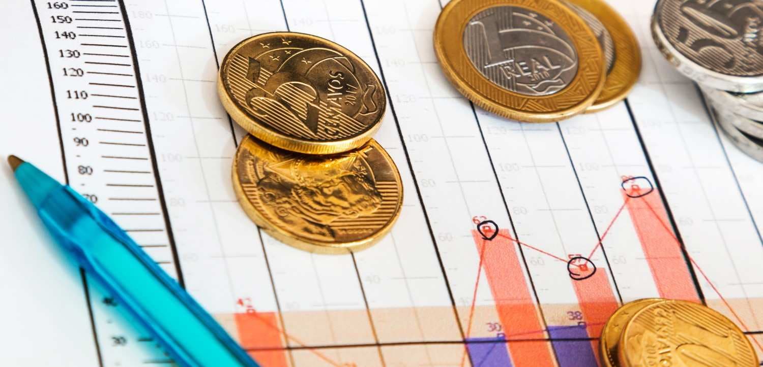 Charts and graphs representing economics