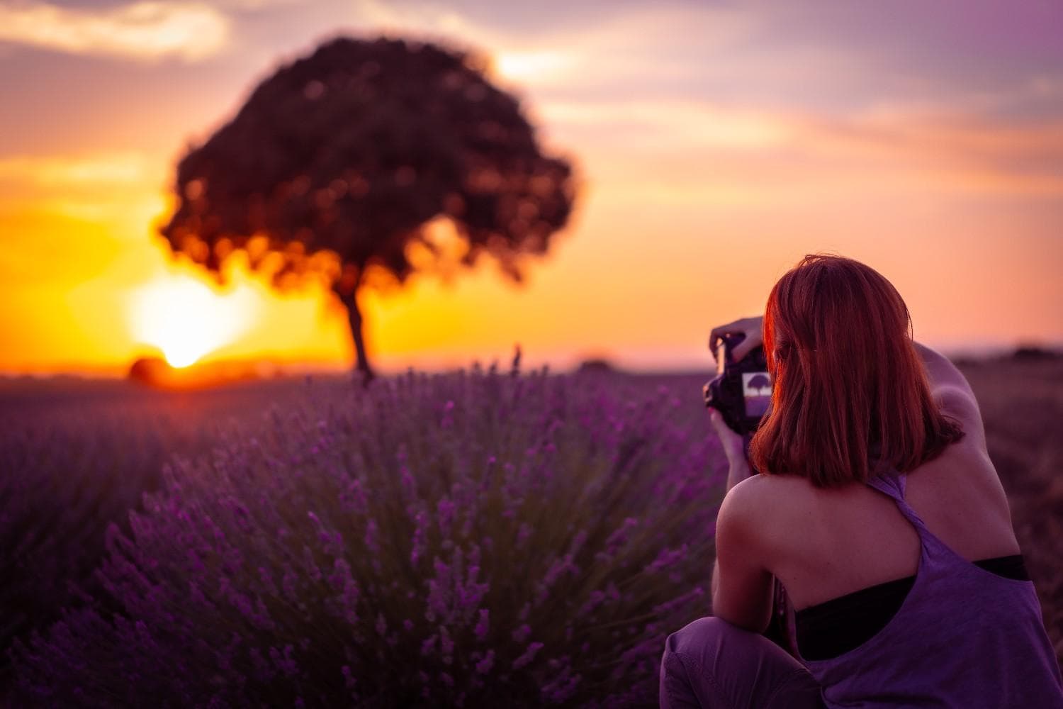 A camera capturing a scenic view