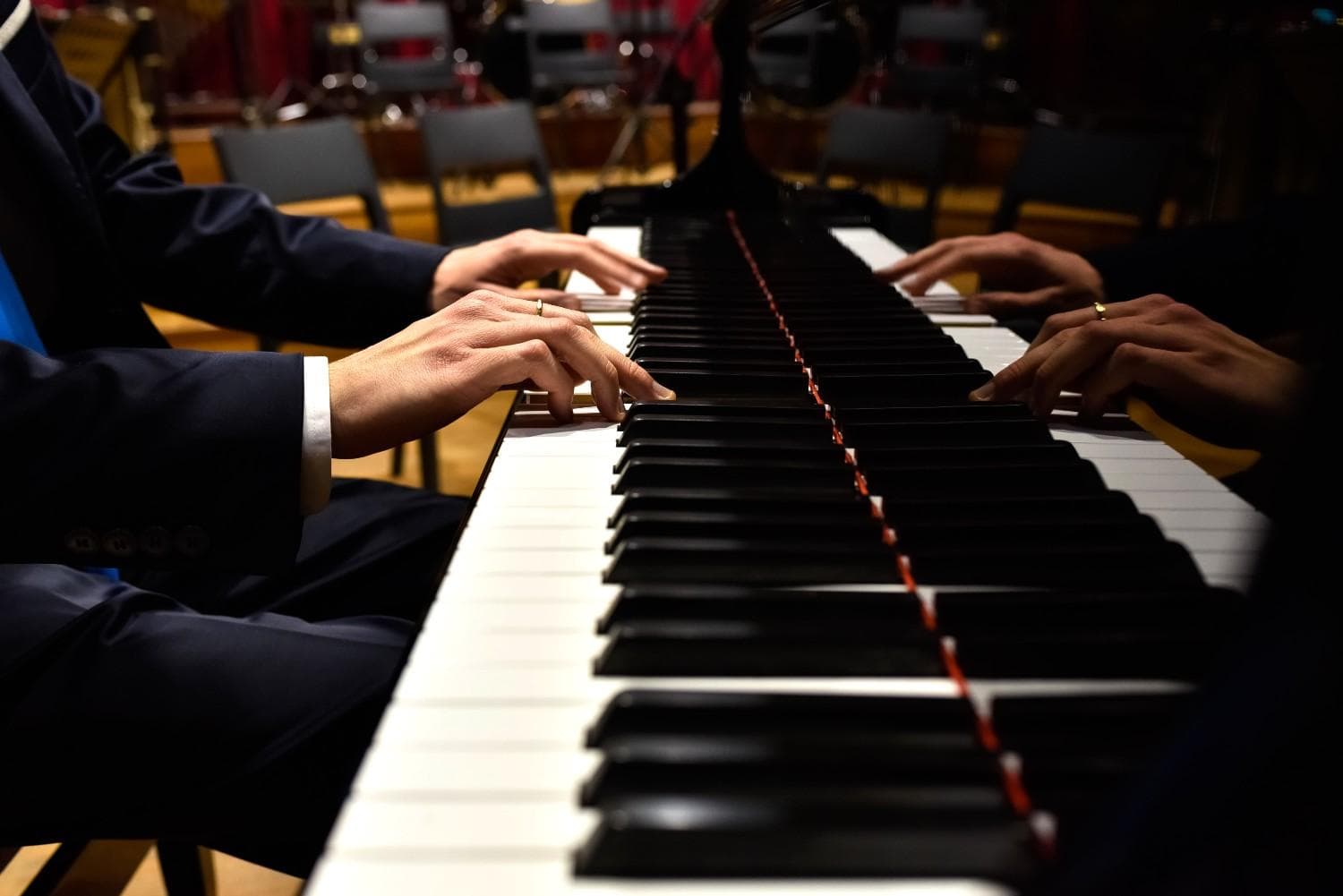 A person playing the piano