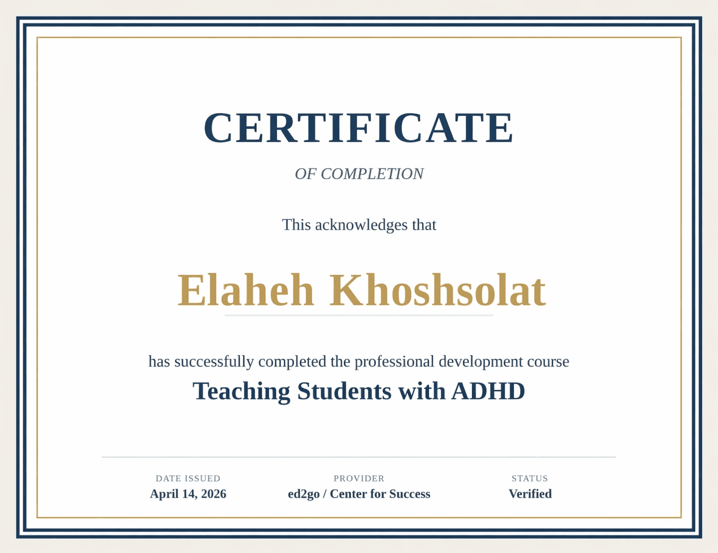 Elaheh graduated from UT