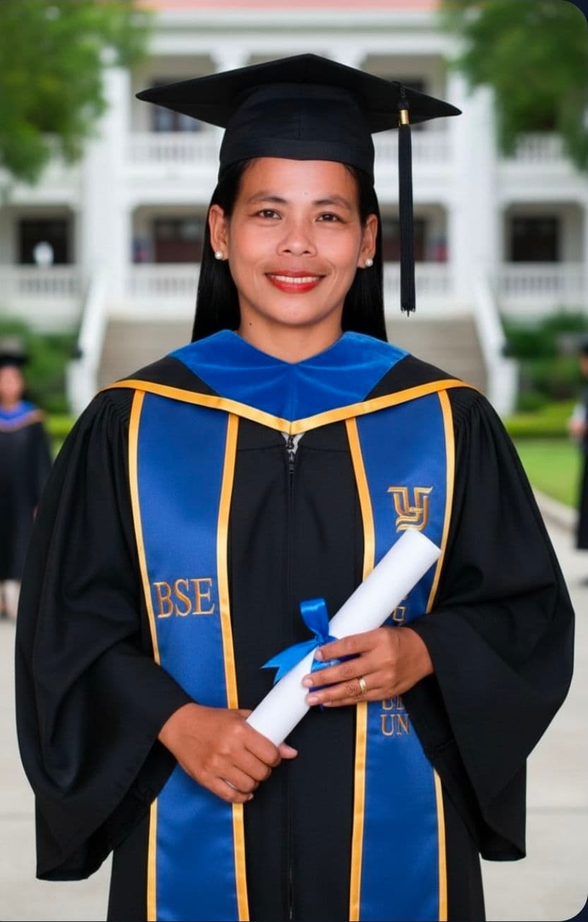 Evangeline graduated from ST JOSEPH COLLEGE