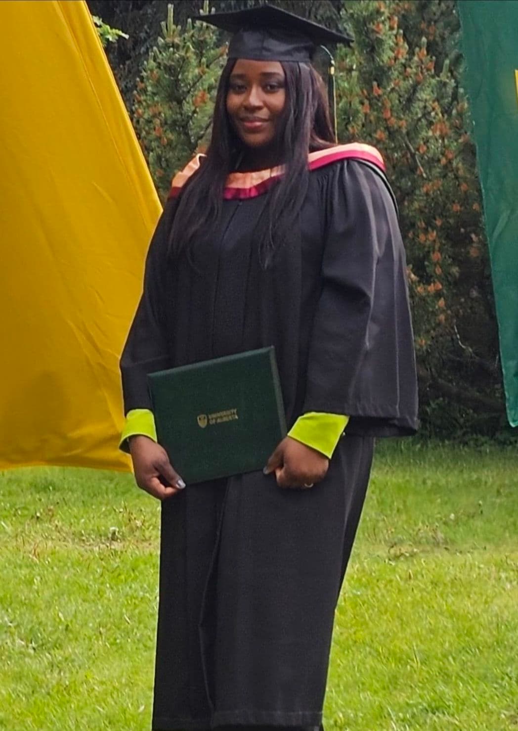 Roseline  graduated from University of Alberta  Canada 