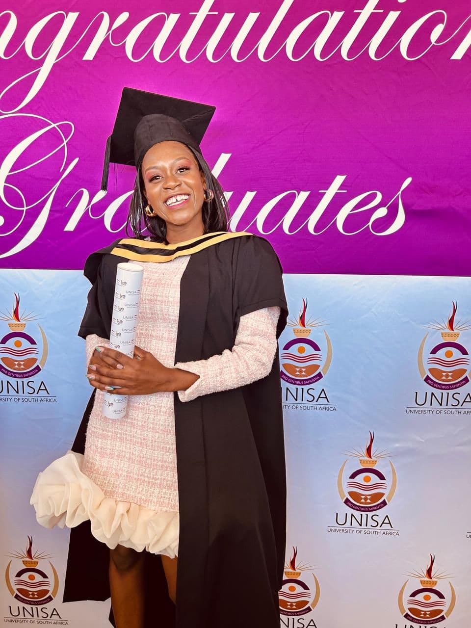 Maropeng  graduated from UNISA