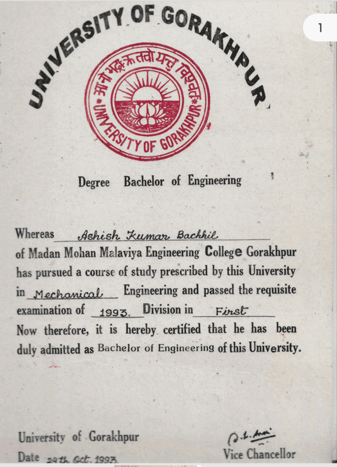 Ashish  graduated from Annamalai University 