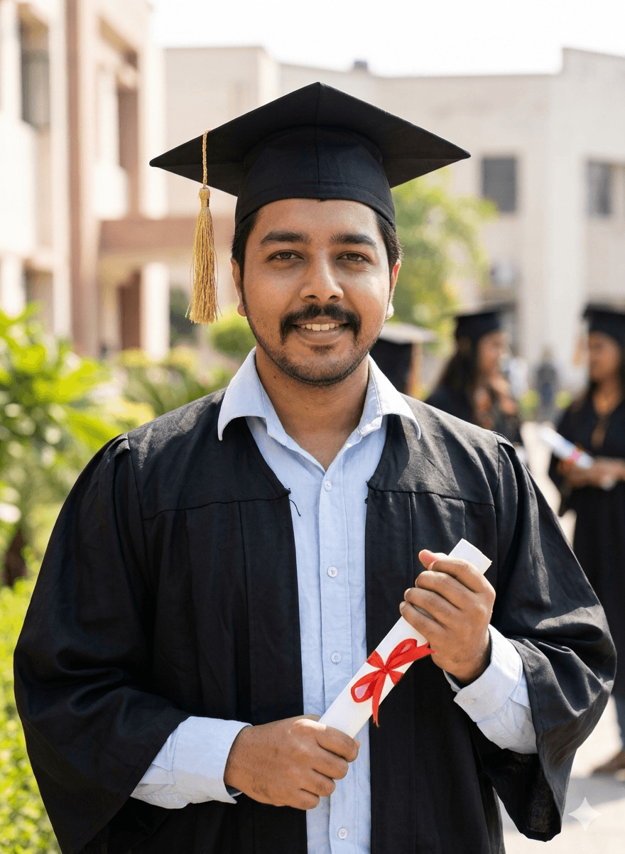 Rajan graduated from Ignou