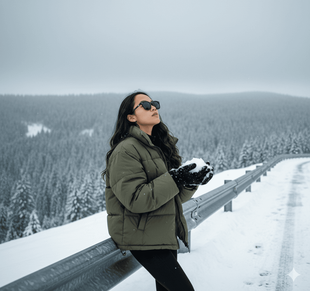 Travel snapshot of Kiera during a trip 