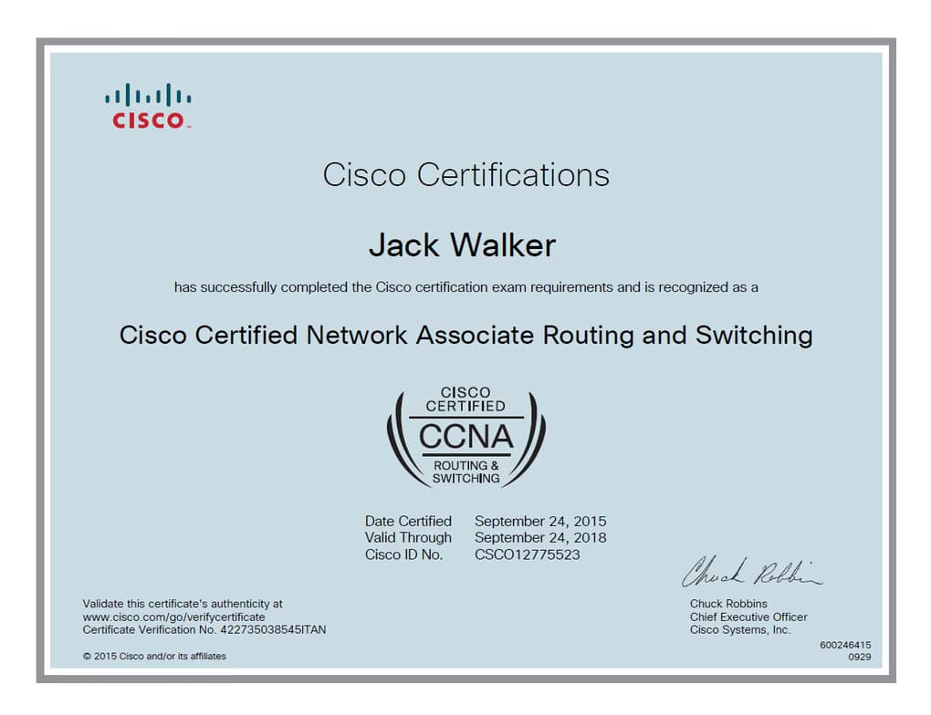 Verified degree or teaching certification of Jack 