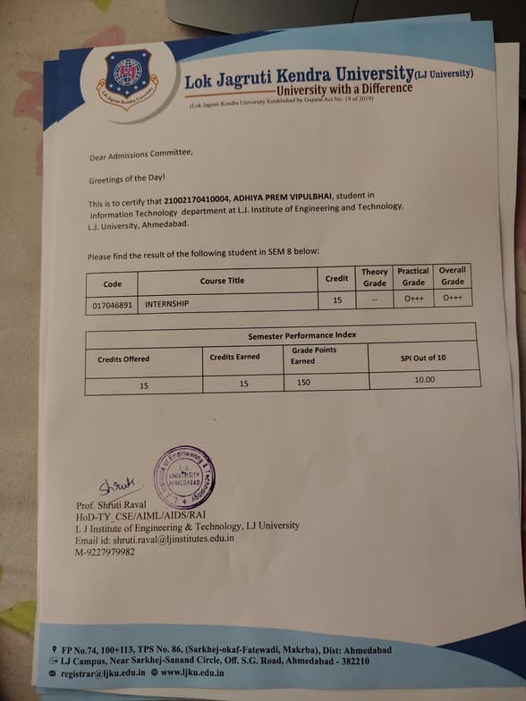 Verified degree or teaching certification of Anindya 