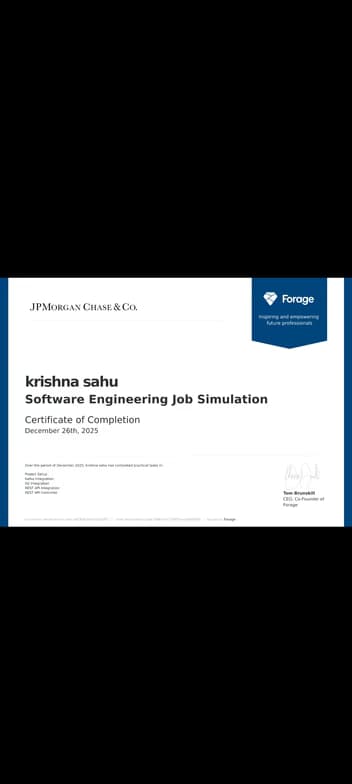 Verified degree or teaching certification of Krishna 