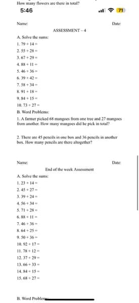Mathematics learning materials by Shreecharan  