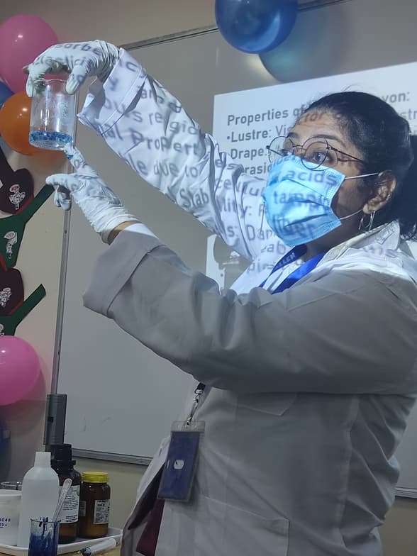 Naisha  conducting a lesson 