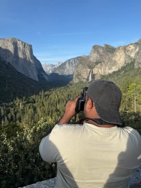 Travel snapshot of Hasnain during a trip 