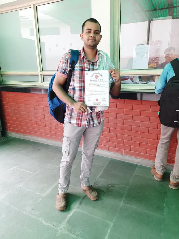 Graduation ceremony photo of Pankaj 