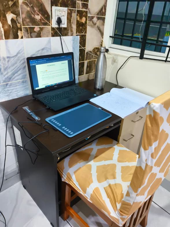 Teaching setup of Apurva  for private tutoring 