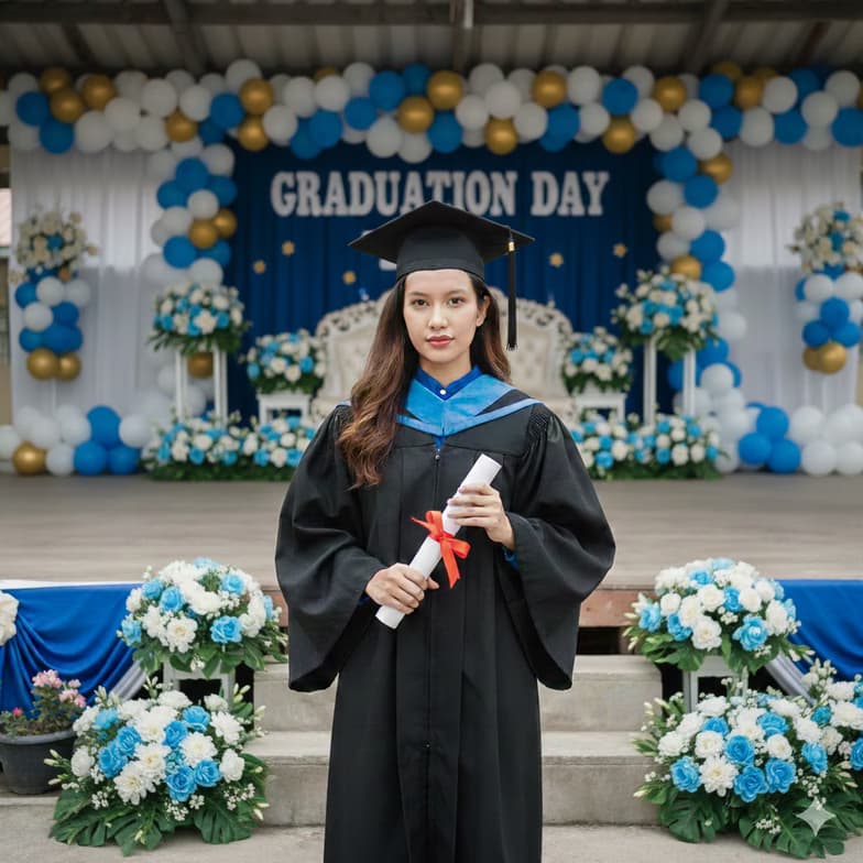 Graduation ceremony photo of Kristianette 