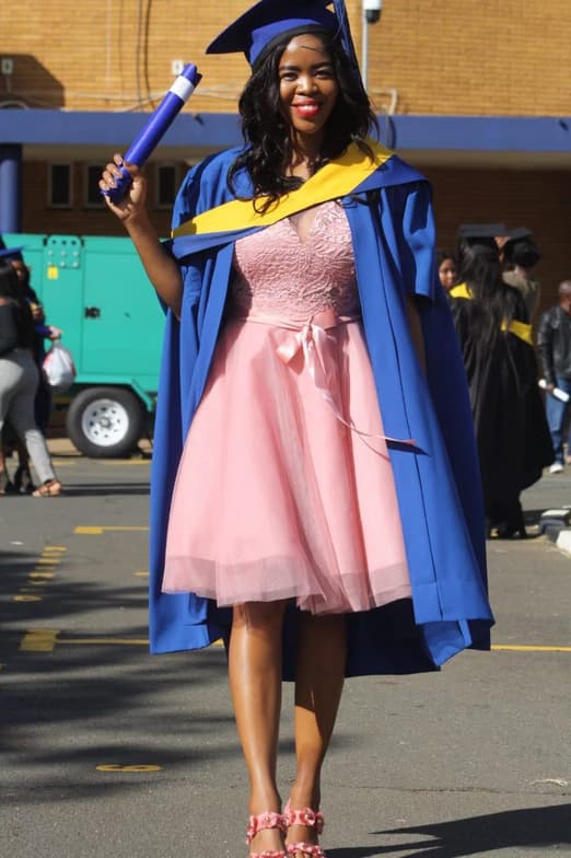 Graduation ceremony photo of Lettie 