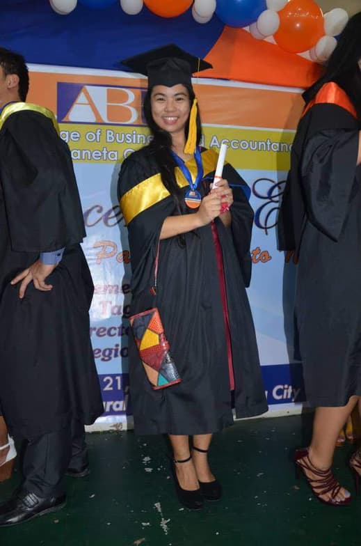 Graduation ceremony photo of May Anne 