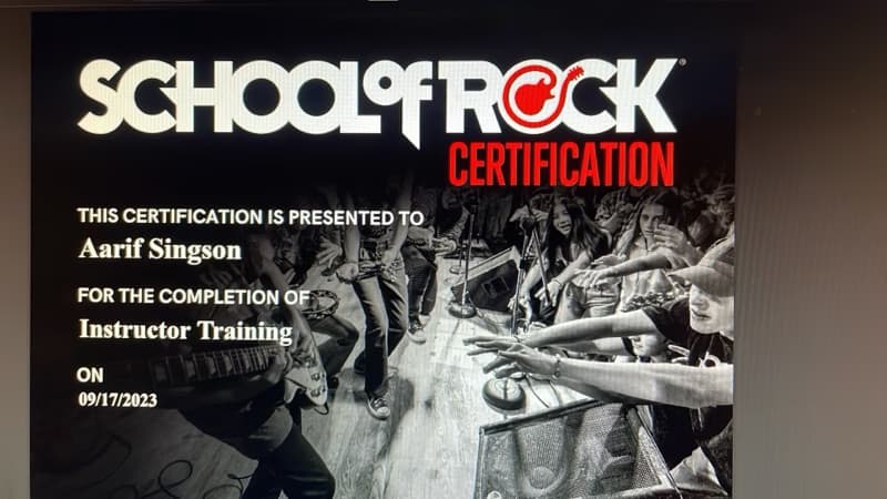 Verified degree or teaching certification of Jon 