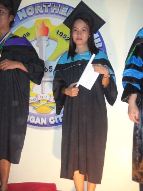 Graduation ceremony photo of Irene 