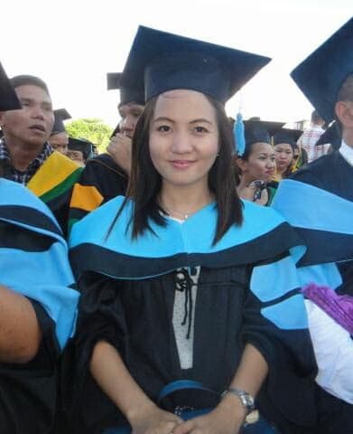 Graduation ceremony photo of Irene 