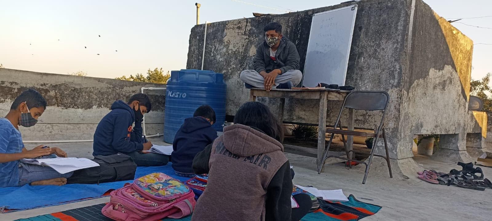 Sarang conducting a lesson 