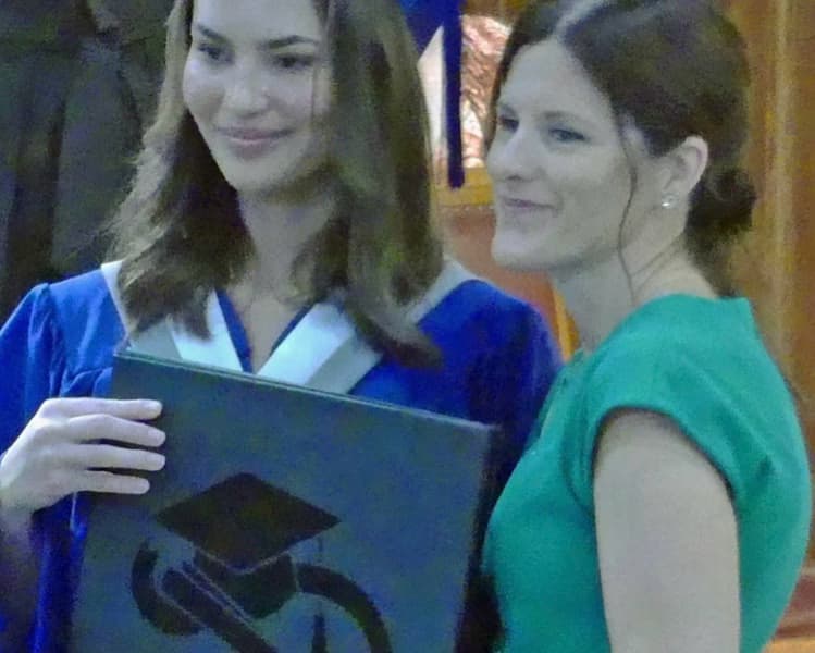 Graduation ceremony photo of Geneviève  