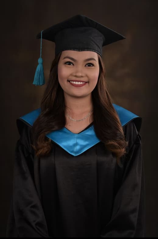 Graduation ceremony photo of Tricia  