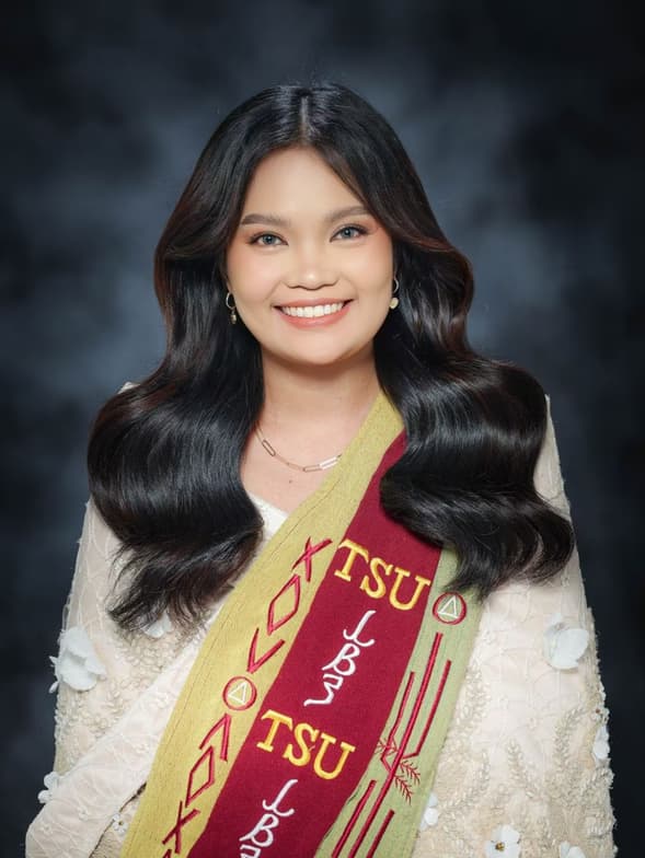 Graduation ceremony photo of Tricia  