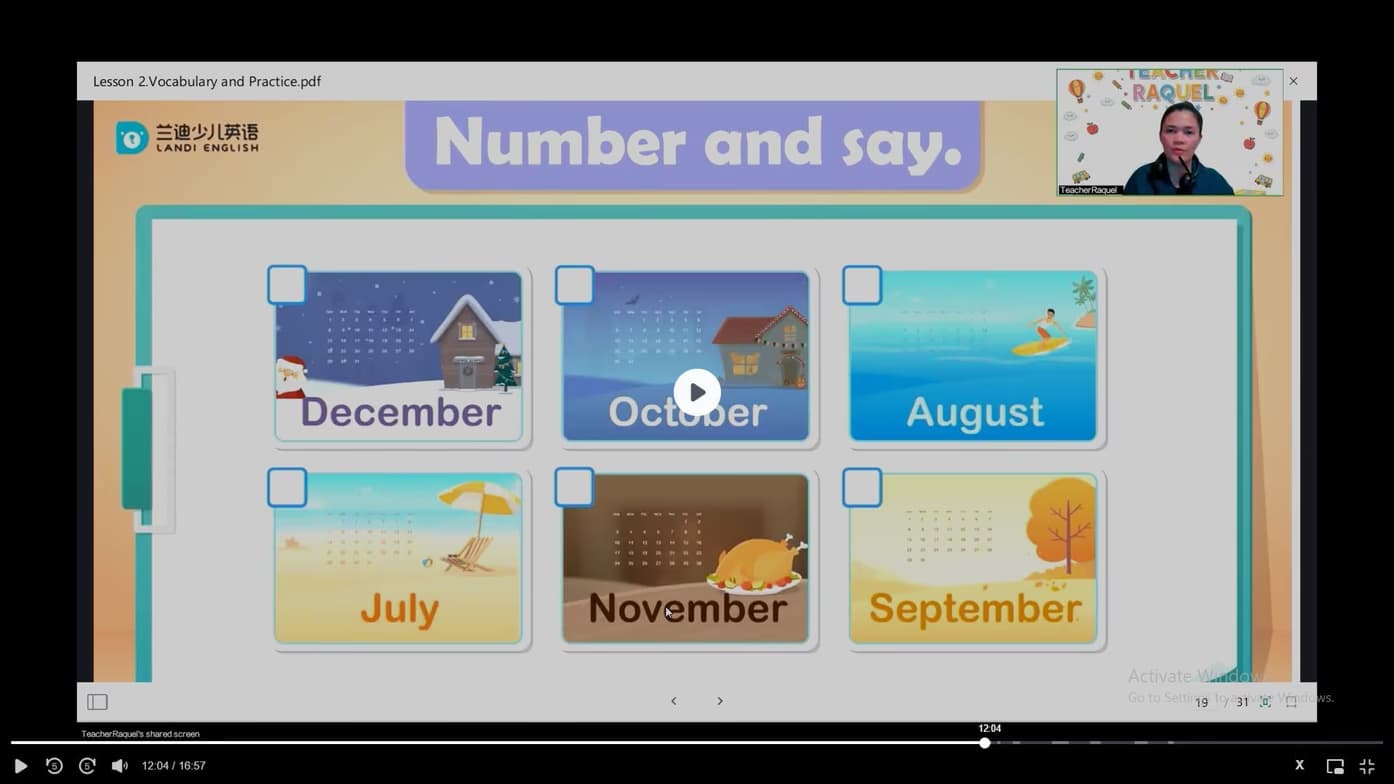 Raquel  conducting a lesson 