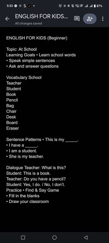 Live performance with ESL by Maria Lourdes 