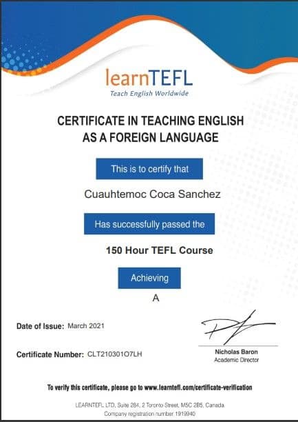 Verified degree or teaching certification of Louis 