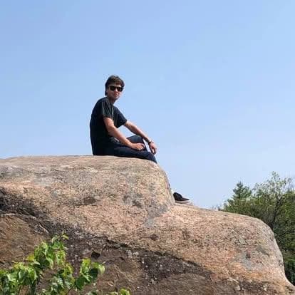 Travel snapshot of Matthew during a trip 