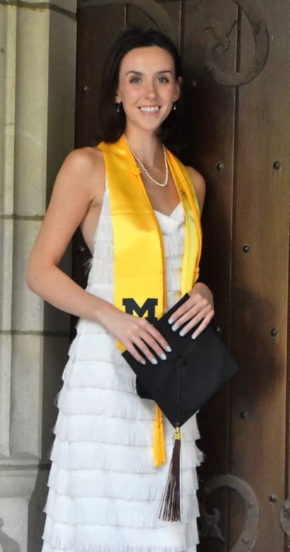 Graduation ceremony photo of MacKenzie 