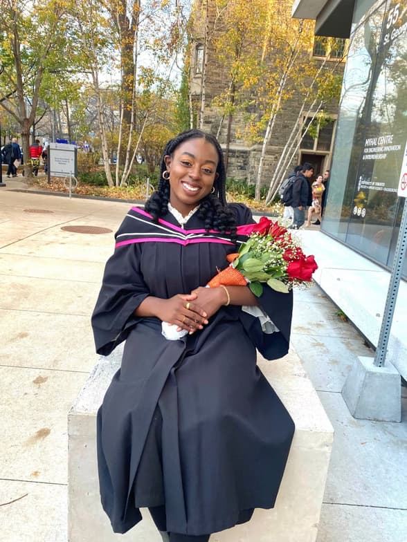 Graduation ceremony photo of Michelle 