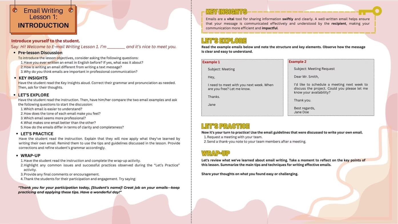 ESL learning materials by Maria Kristina 