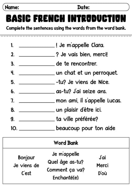 French learning materials by Stella 