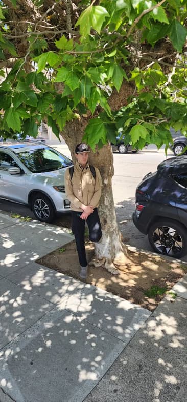 Travel snapshot of Donovin during a trip 