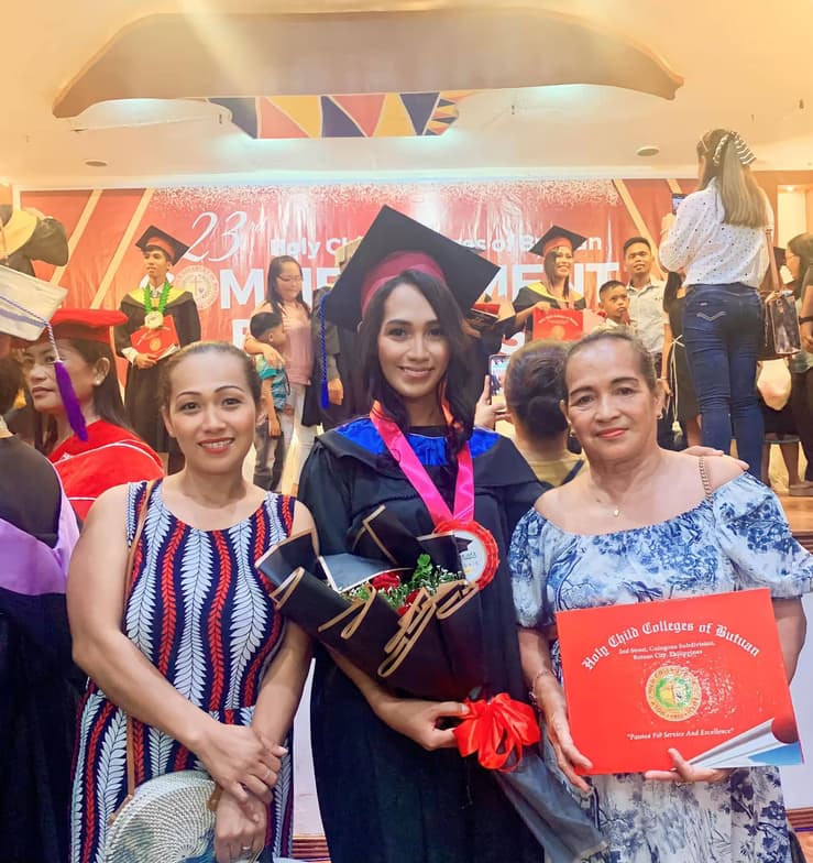 Graduation ceremony photo of Rowel 