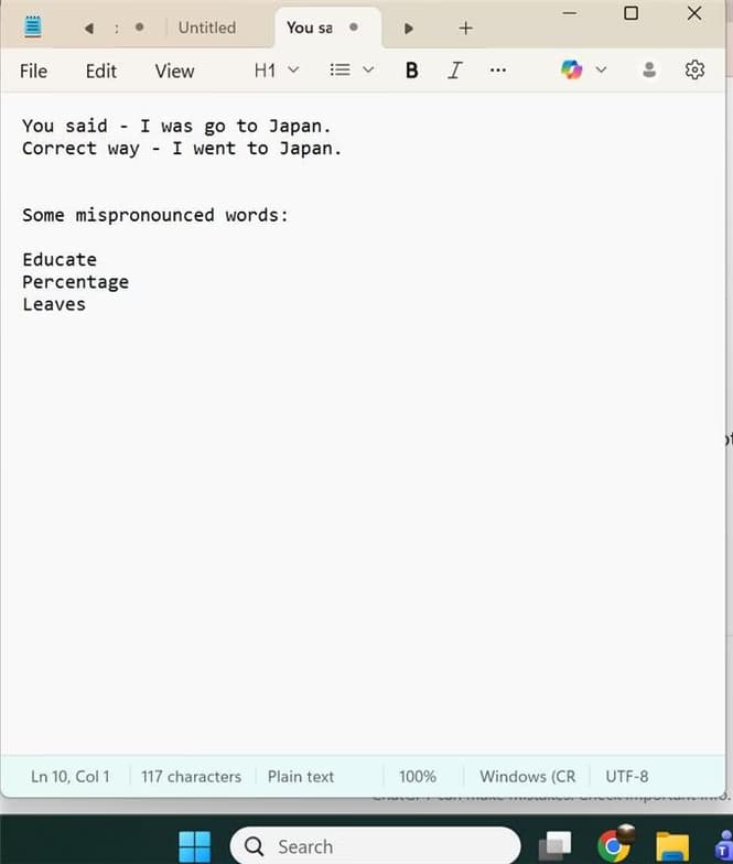 Live performance with ESL by Enisia Ma. Flor de Liza 