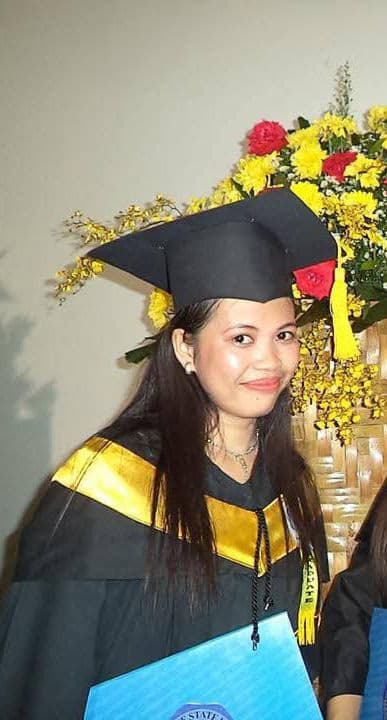 Graduation ceremony photo of Mae Ar 