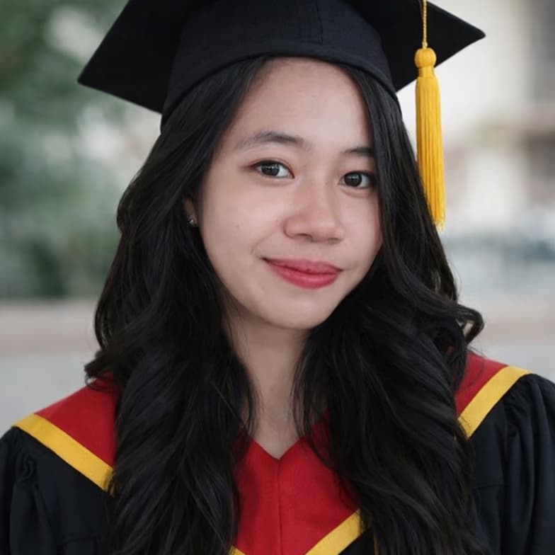 Graduation ceremony photo of Michelle 