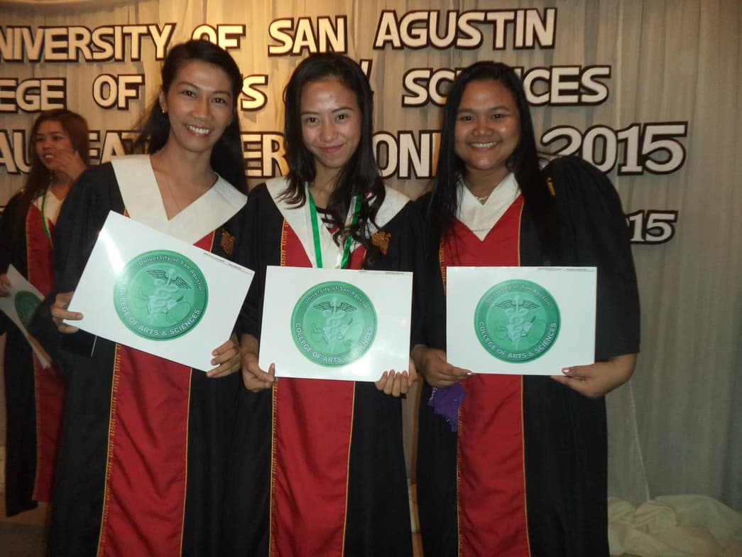 Graduation ceremony photo of Ophel Mae 