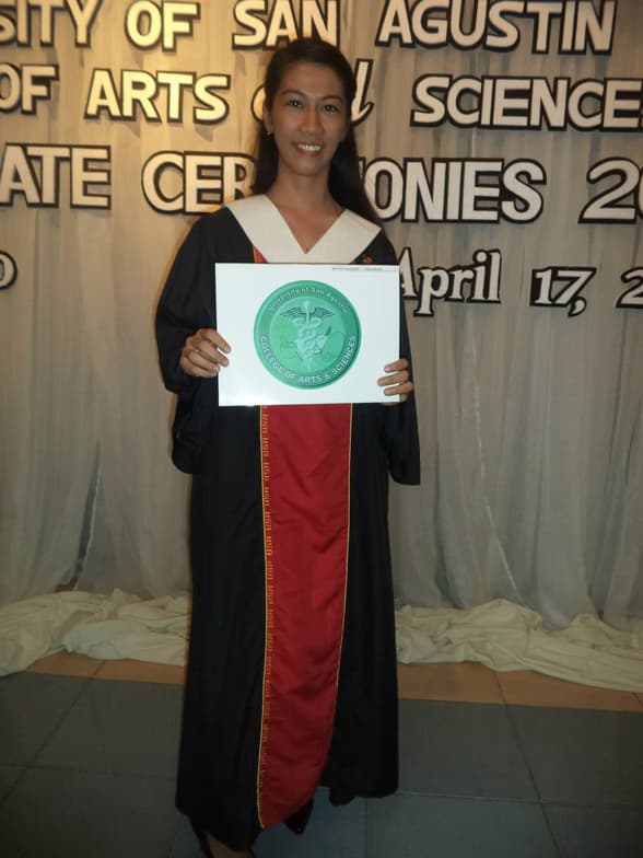 Graduation ceremony photo of Ophel Mae 