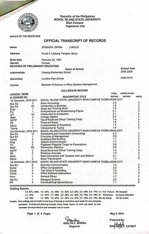 Verified degree or teaching certification of Divina 