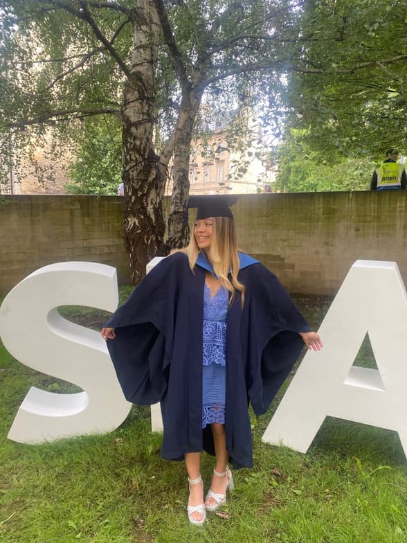 Graduation ceremony photo of Avygayle 