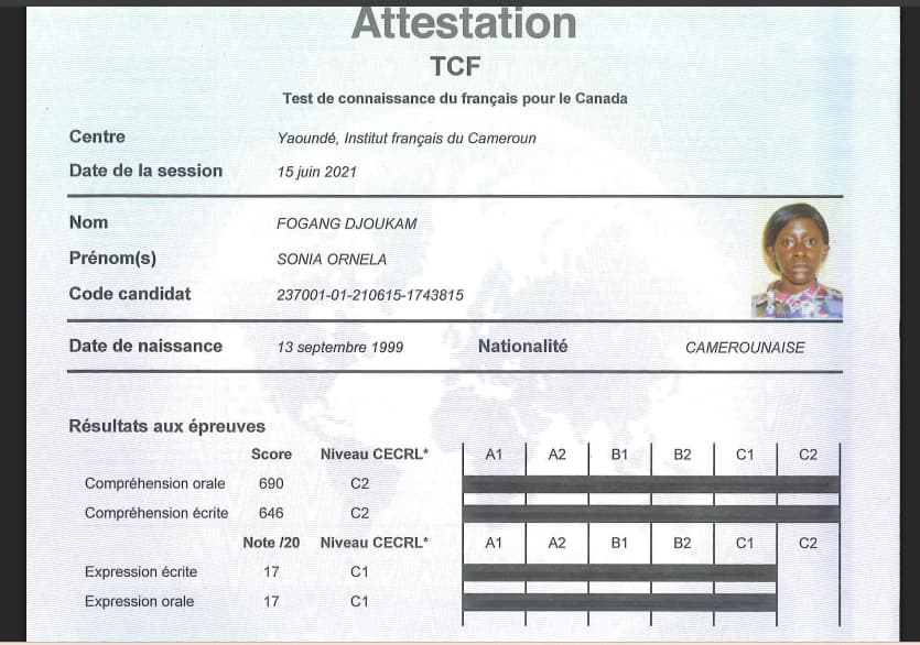 Verified degree or teaching certification of Sonia Ornela 