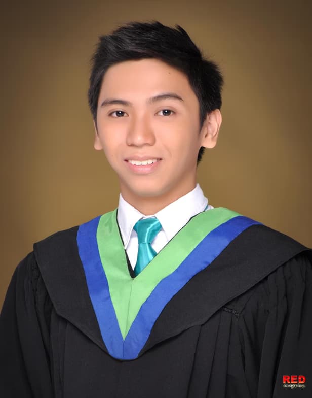 Graduation ceremony photo of John Mark 