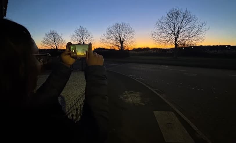 Travel snapshot of Dorcas during a trip 